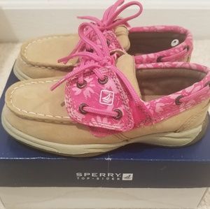 sperry pink wildflower girl size 9